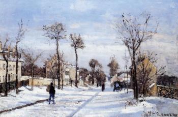 Camille Pissarro : Street in the Snow, Louveciennes